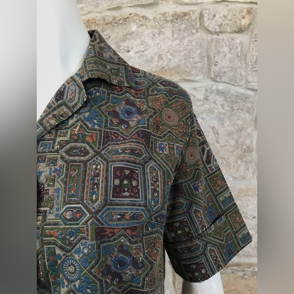 Vintage 1950s 1960s Mojud Short Sleeve Blouse Tiki Vibe - Picture 5 of 16